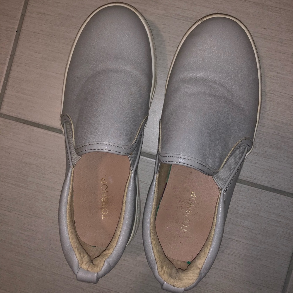 Topshop grey loafers